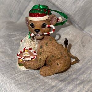 Adorable Baby LION CUB Danbury Mint Animals Christmas Tree Ornament Retired